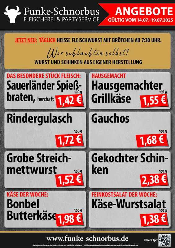 Unsere Angebote und Aktionen für diese Woche!
